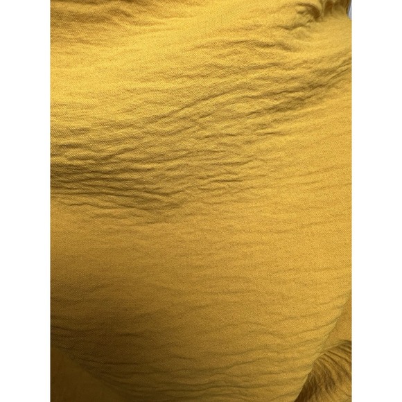 MISIA Puff Sleeve Front Knot Pullover Top Women's Size Medium Mustard - Picture 3 of 8